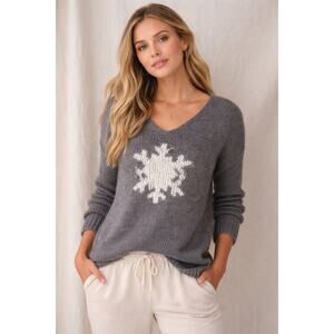 Wooden Ships Snowflake Knit Sweater | Cozy Boho Winter Pullover